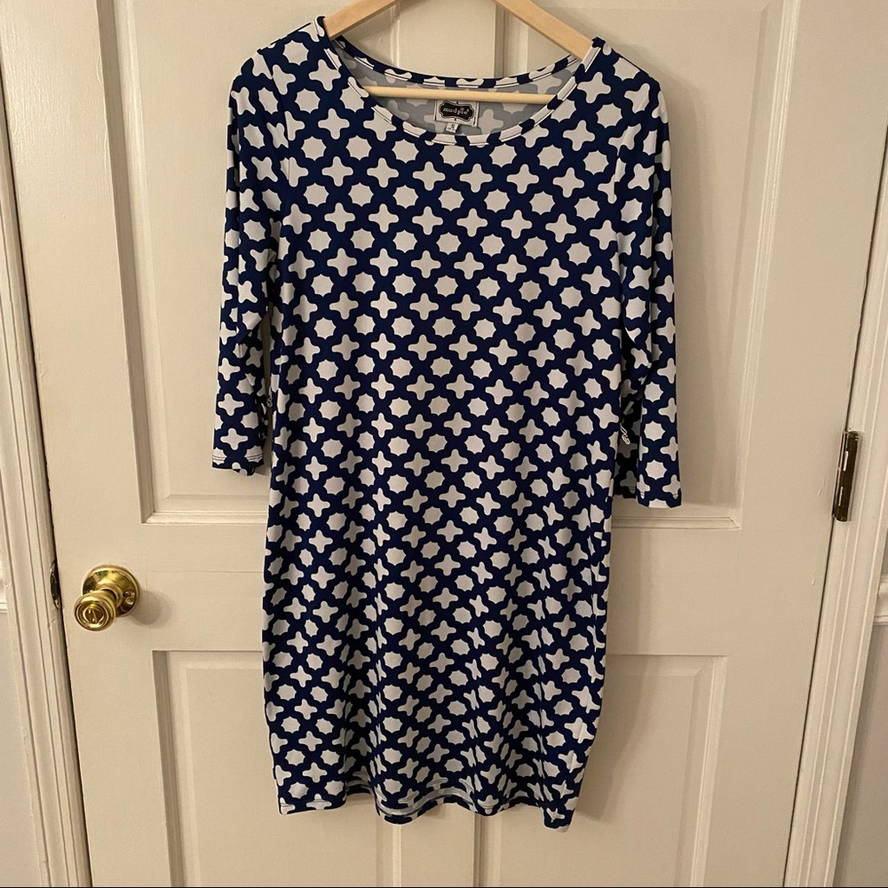 Navy and White Mud Pie Dress